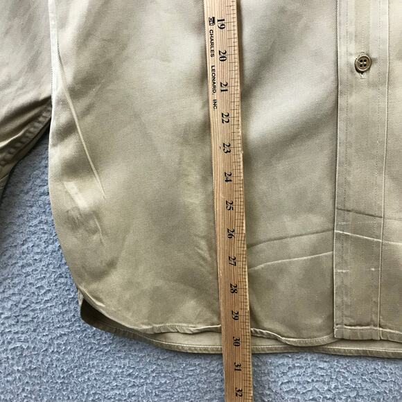 Vintage 1965 USAF Uniform Shirt Khaki Tan Button Up - Picture 9 of 11